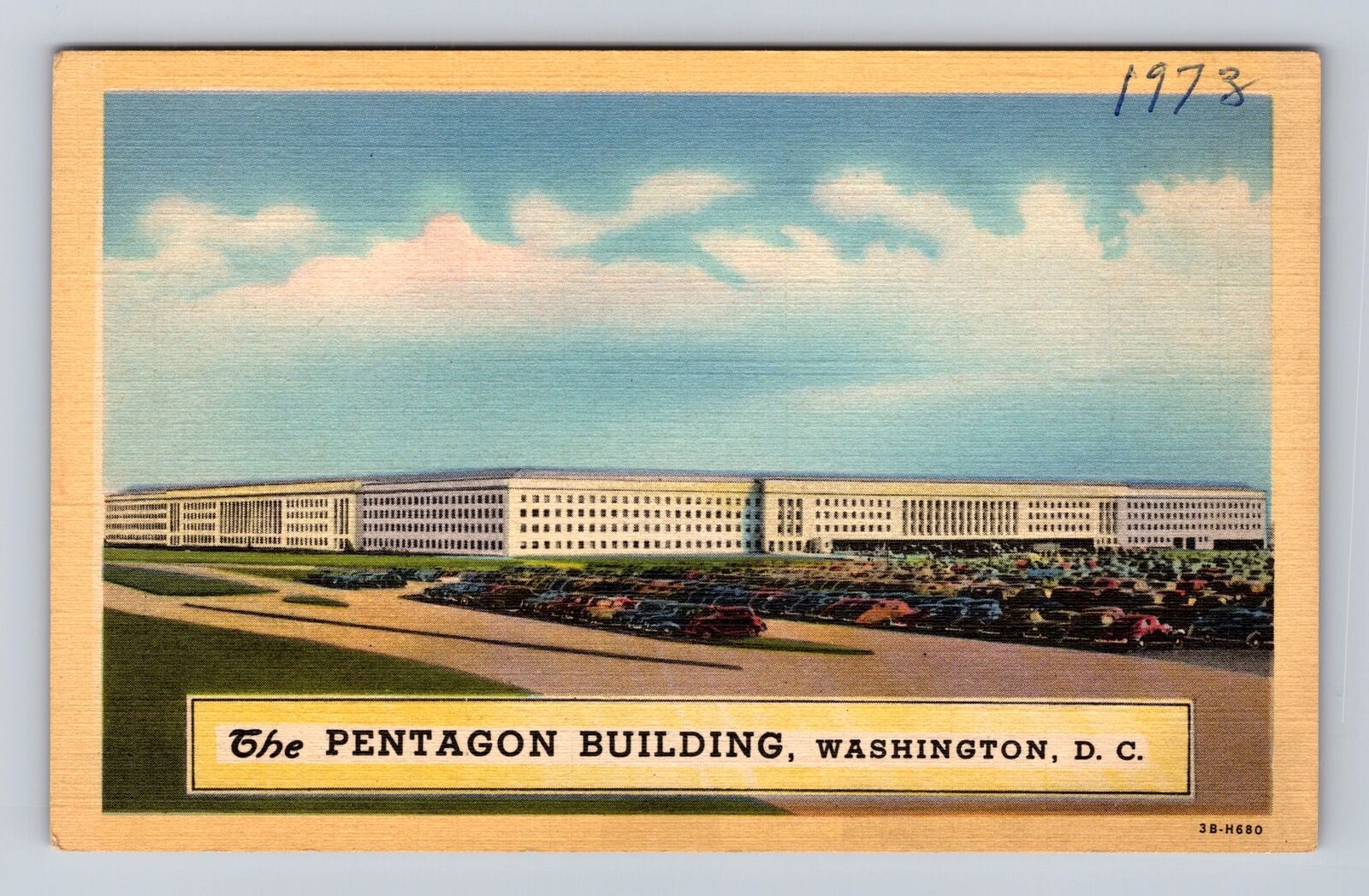 Washington DC, the Pentagon Building, Antique Vintage Souvenir Postcard