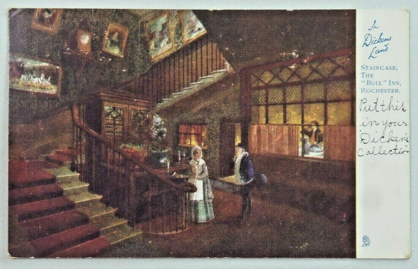 In Dickens Land Bull Inn Rochester 1906 Raphael Tuck Divided Back Postcard A408