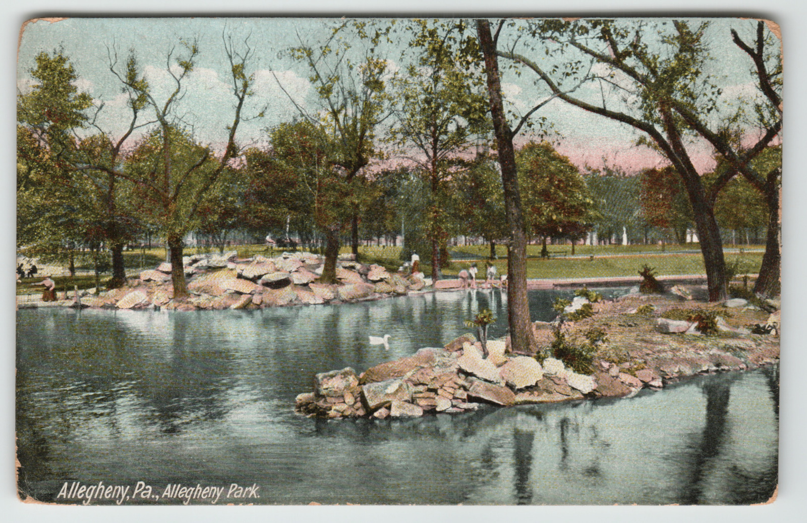 Postcard Vintage Allegheny Park in Allegheny, PA.