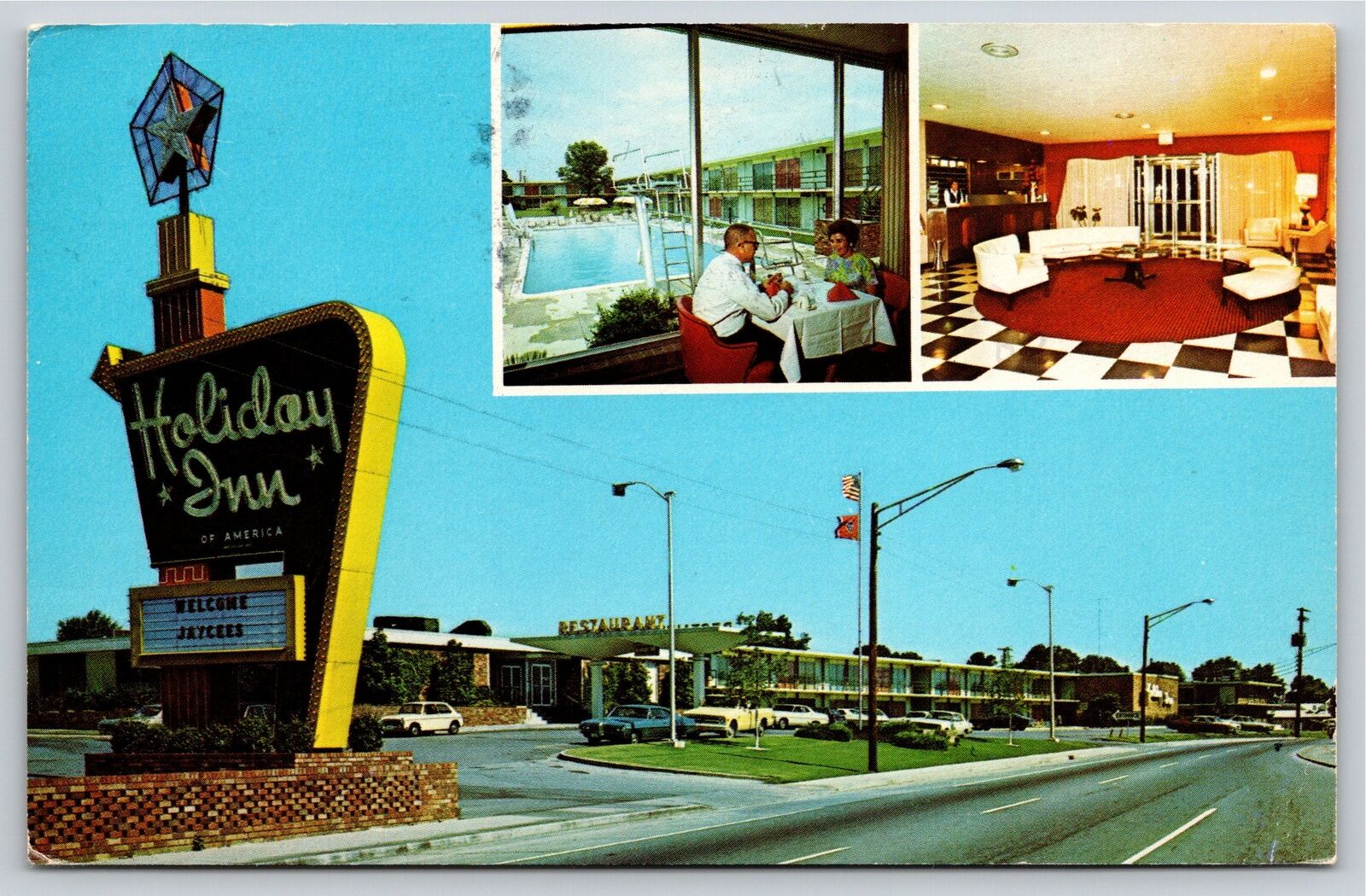 Cleveland Tennessee~Holiday Inn Roadside & Interior View~PM 1979~Vintage PC