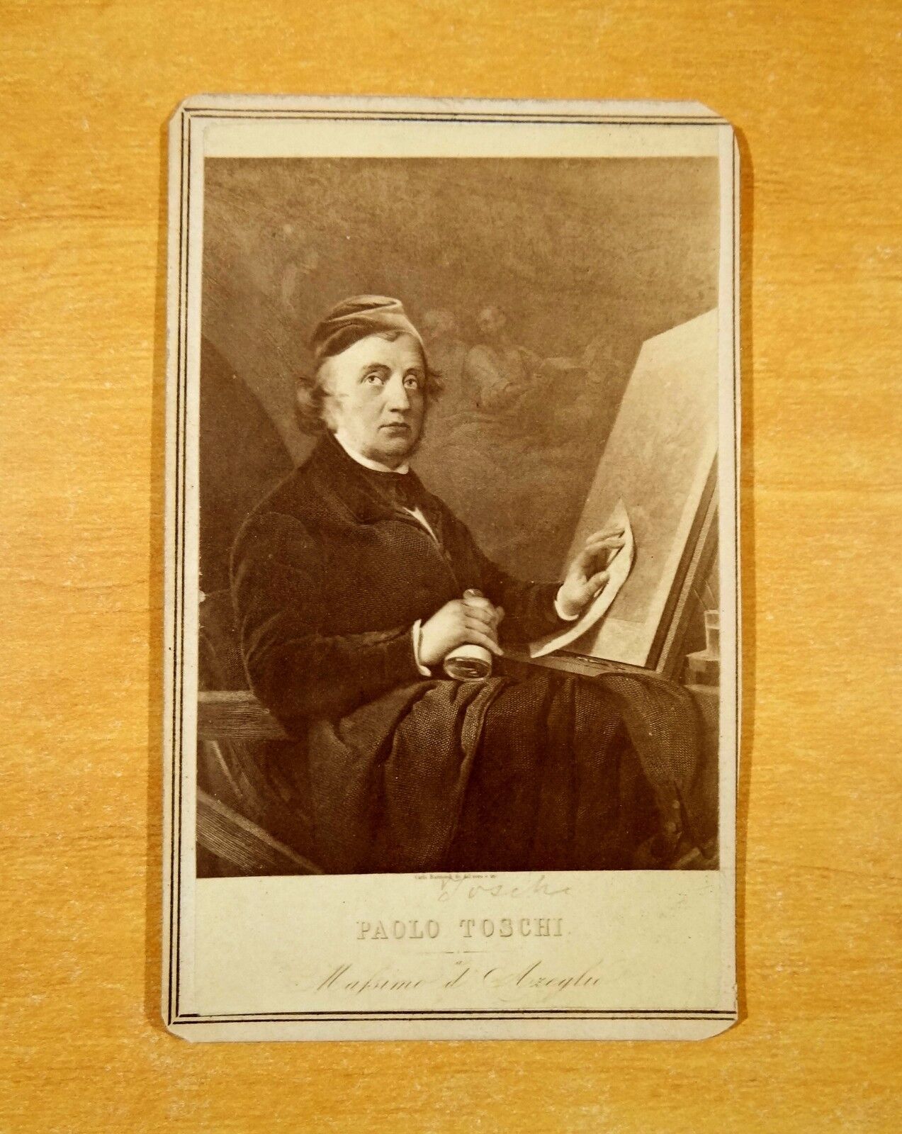PAOLO TOSCHI Italian draughtsman & engraver cdv Carte de Visite c.1860\'s rare