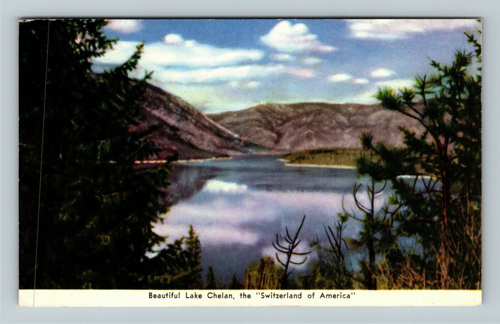 Chelan WA-Washington, Lake Chelan, Switzerland America, Vintage Postcard