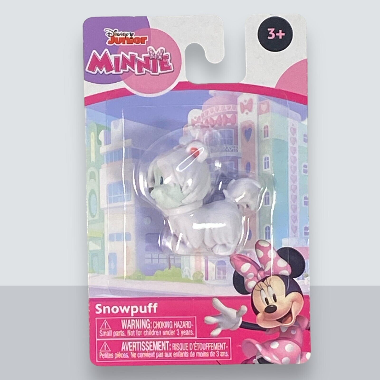 Disney Junior Minnie Mouse Pet Snowpuff Collectible Mini Figure Toy Cake Topper