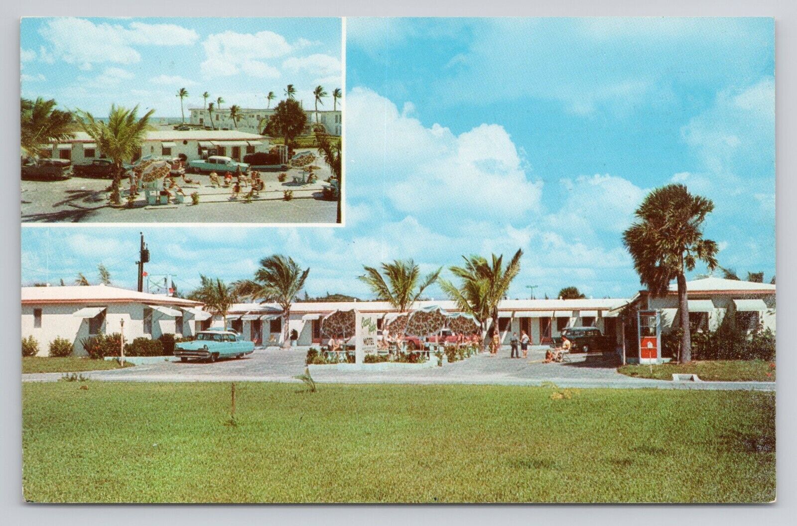 Postcard Ocean Ridge Motel Delray Beach Florida 1959