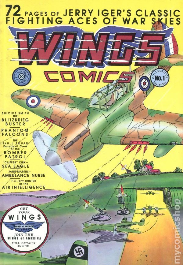 Jerry Iger's Classics Wings Comics #1 VF 8.0 1985 Stock Image
