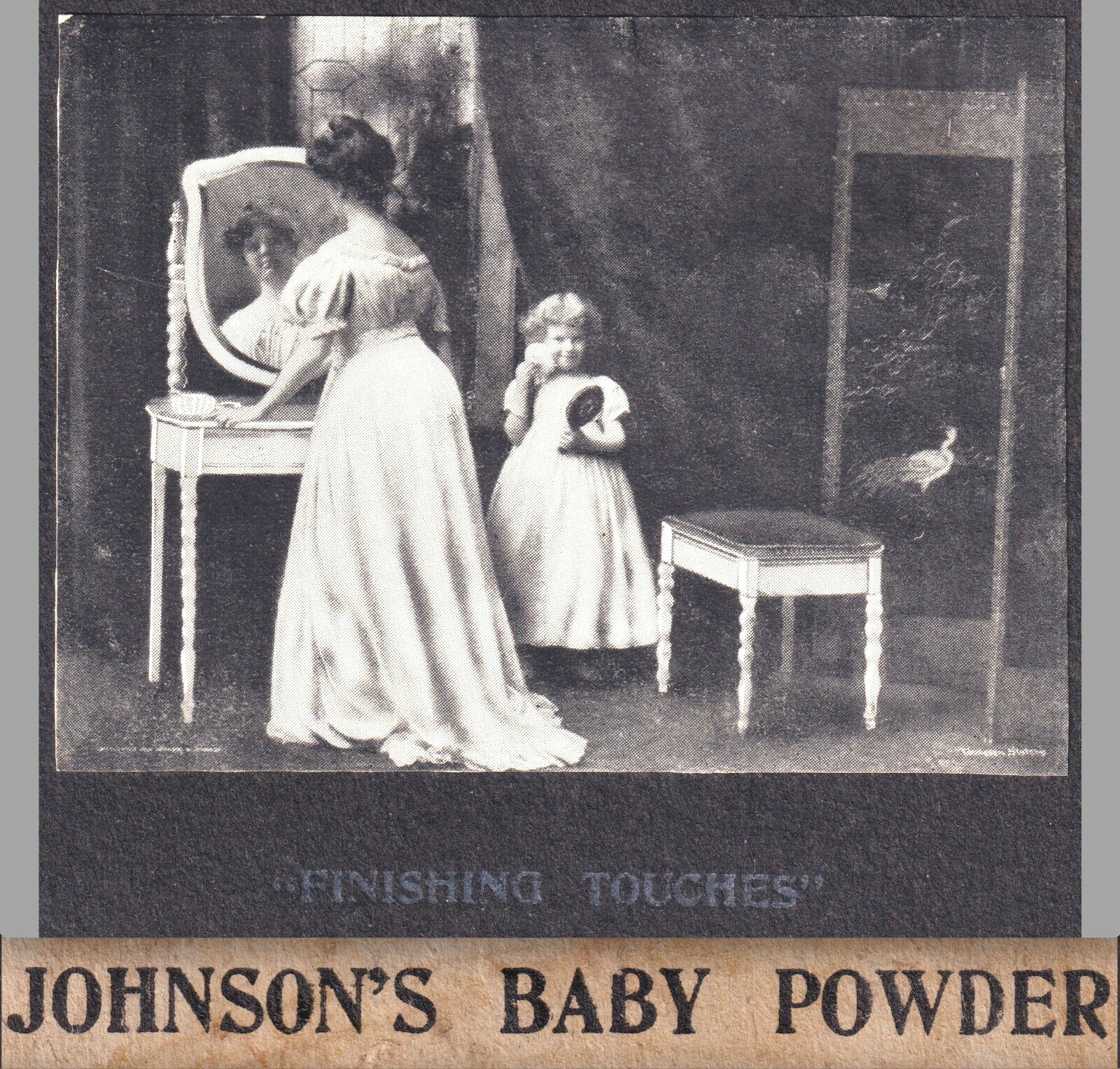 RARE c 1900 Johnsons Baby Powder Toilet \