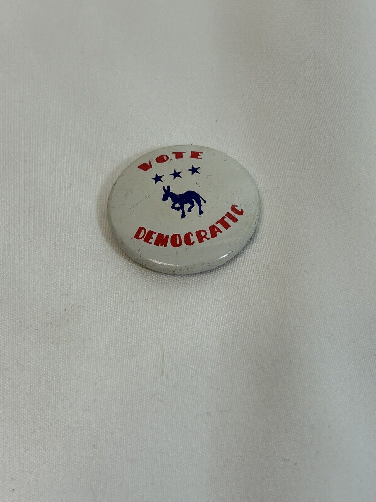 Vote Democratic Donkey Symbol Vintage Button 