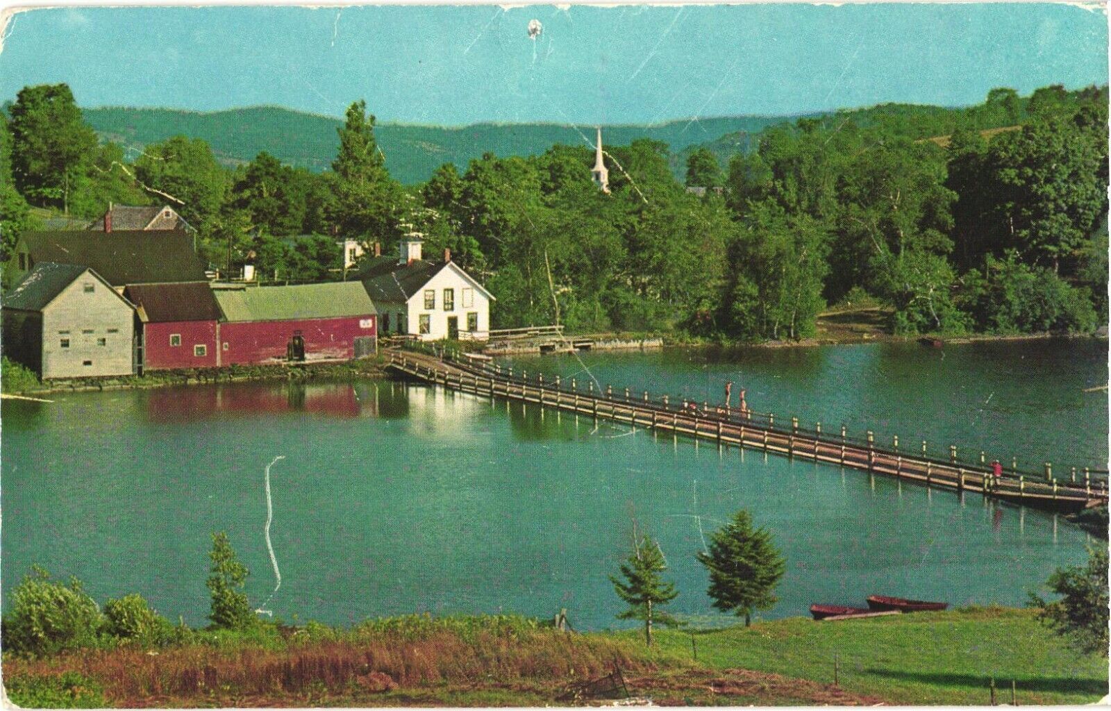 The Floating Bridge of Brookfield, Vermont Postcard