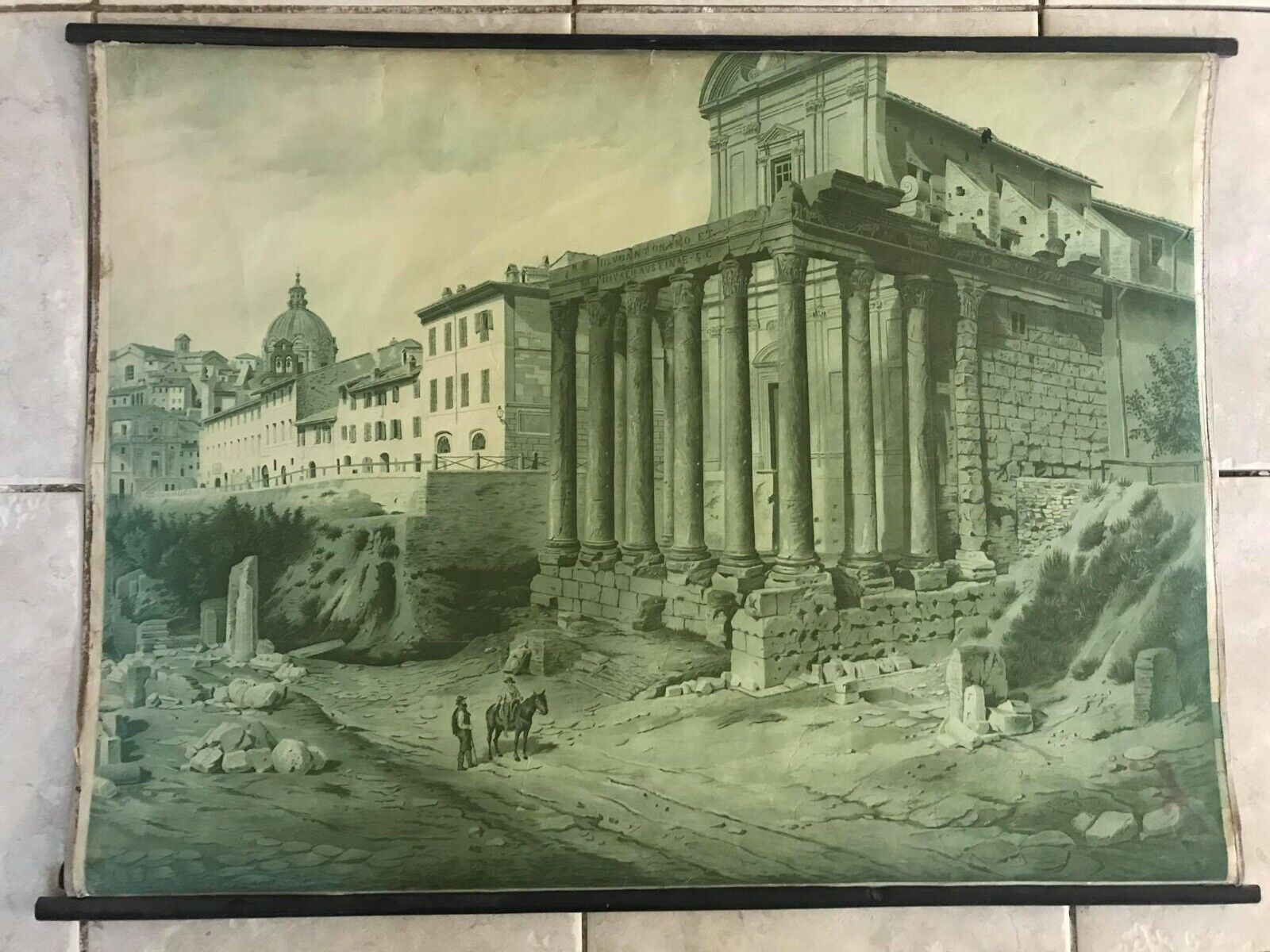 Roman forum - Italy- Rome litography - litograph poster