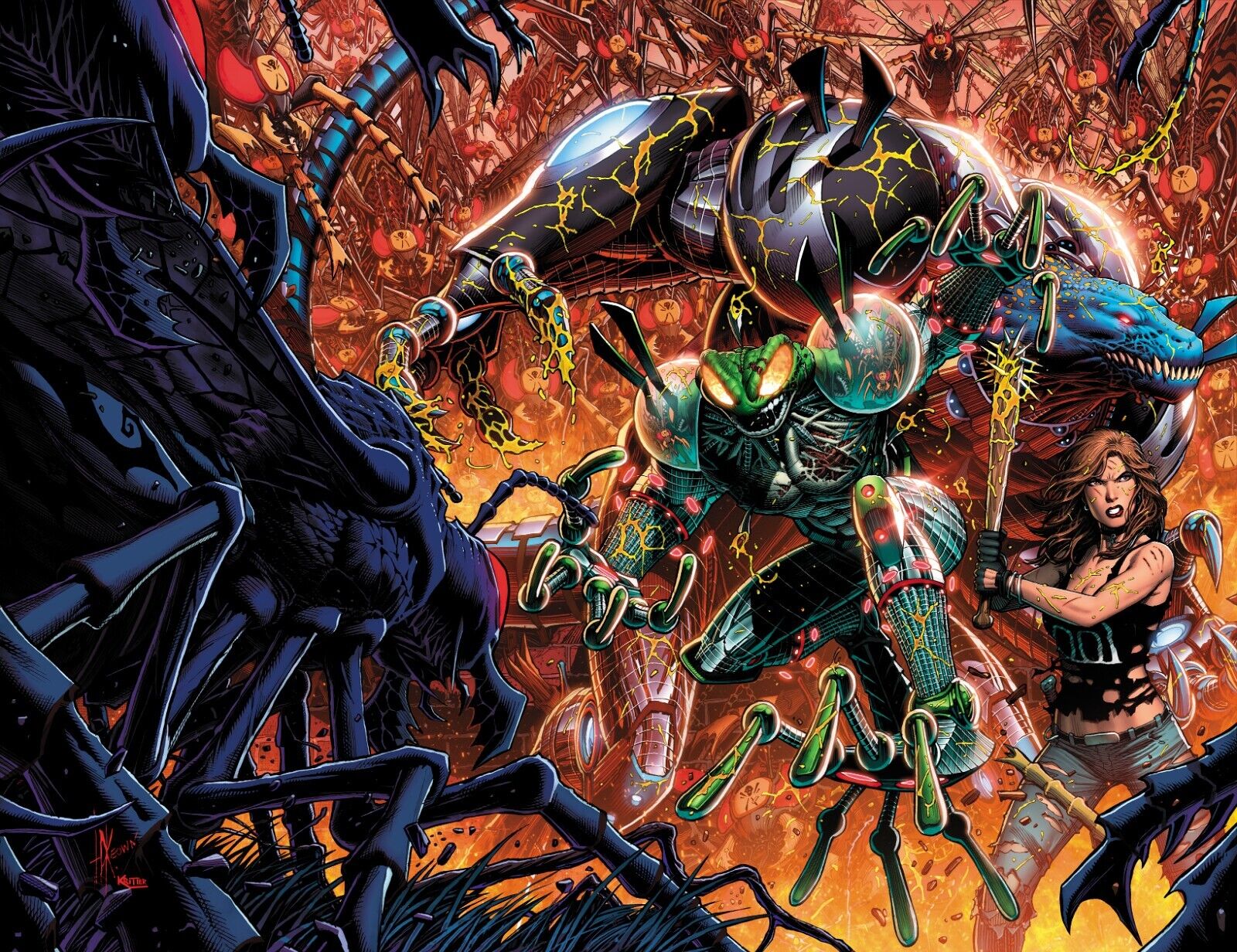 CYBERFROG 3: RED EXTERMINATION poster Dale Keown art