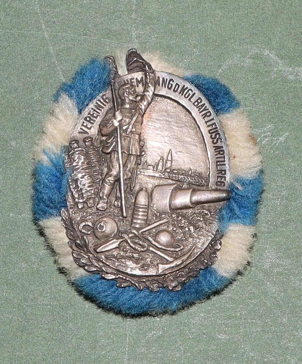 Imperial German Bayern Munich Bavaria Artillery Veteran Badge - Deschler