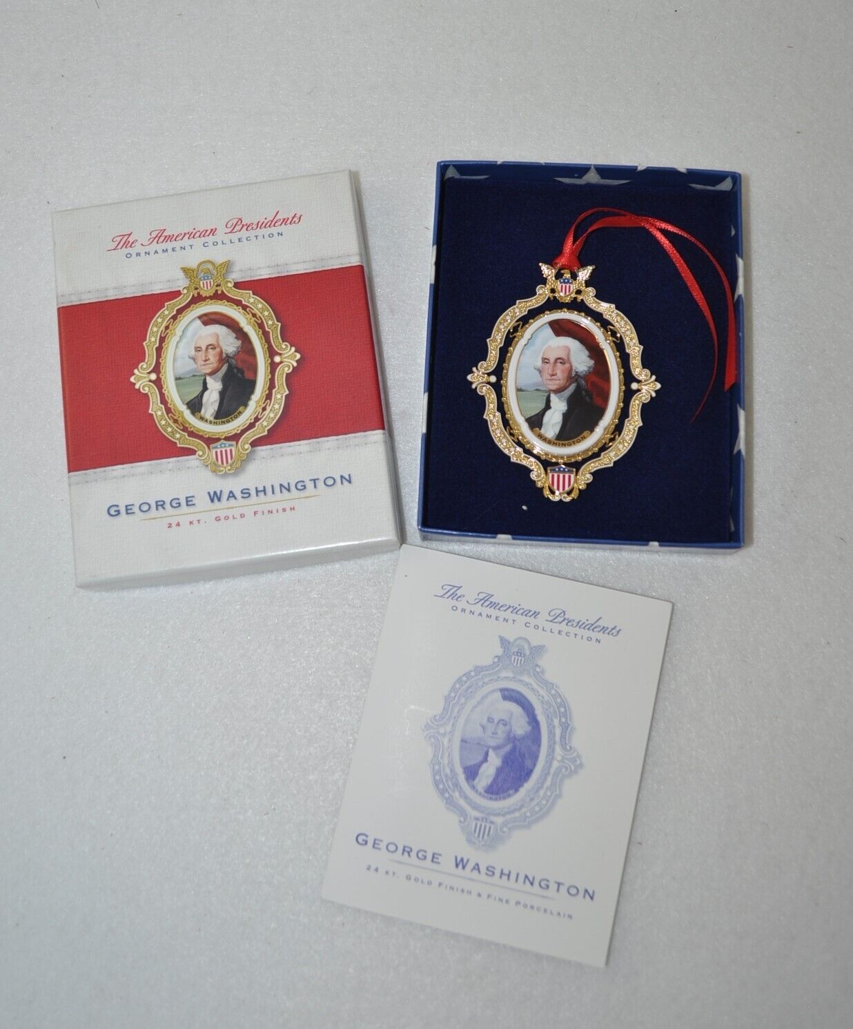 The American Presidents Ornament Collection-George Washington 24K Gold Finish