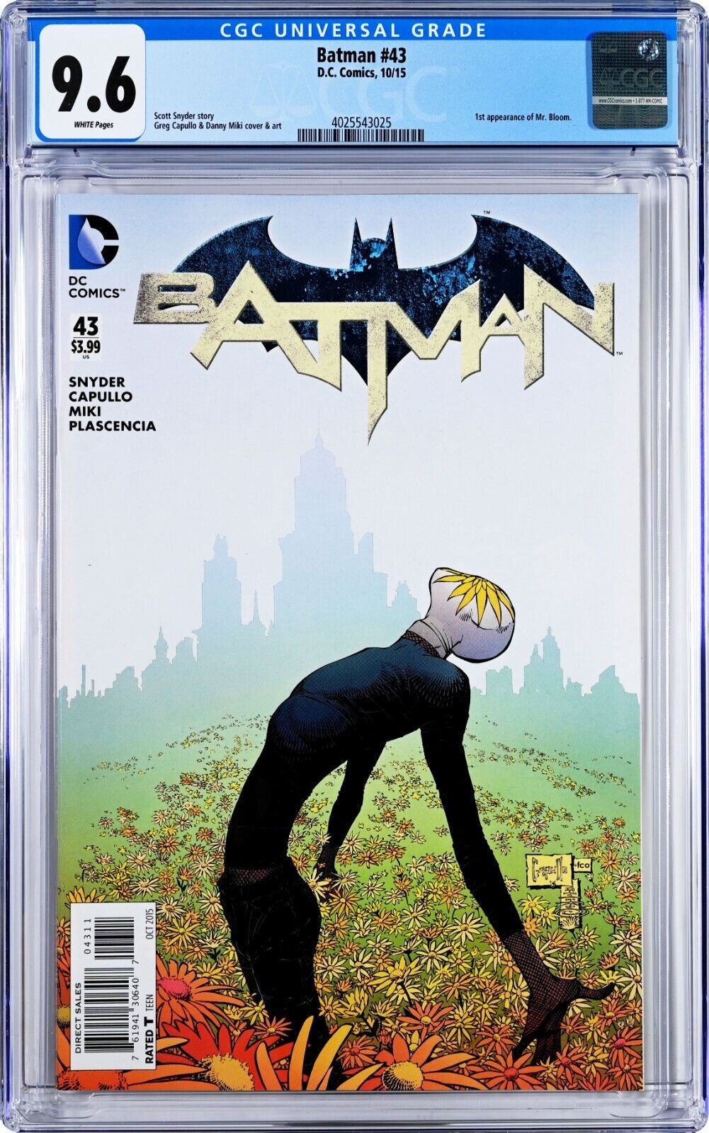 Batman #43 CGC 9.6 (Oct 2015, DC) Scott Snyder Story, 1st Mister Bloom app.