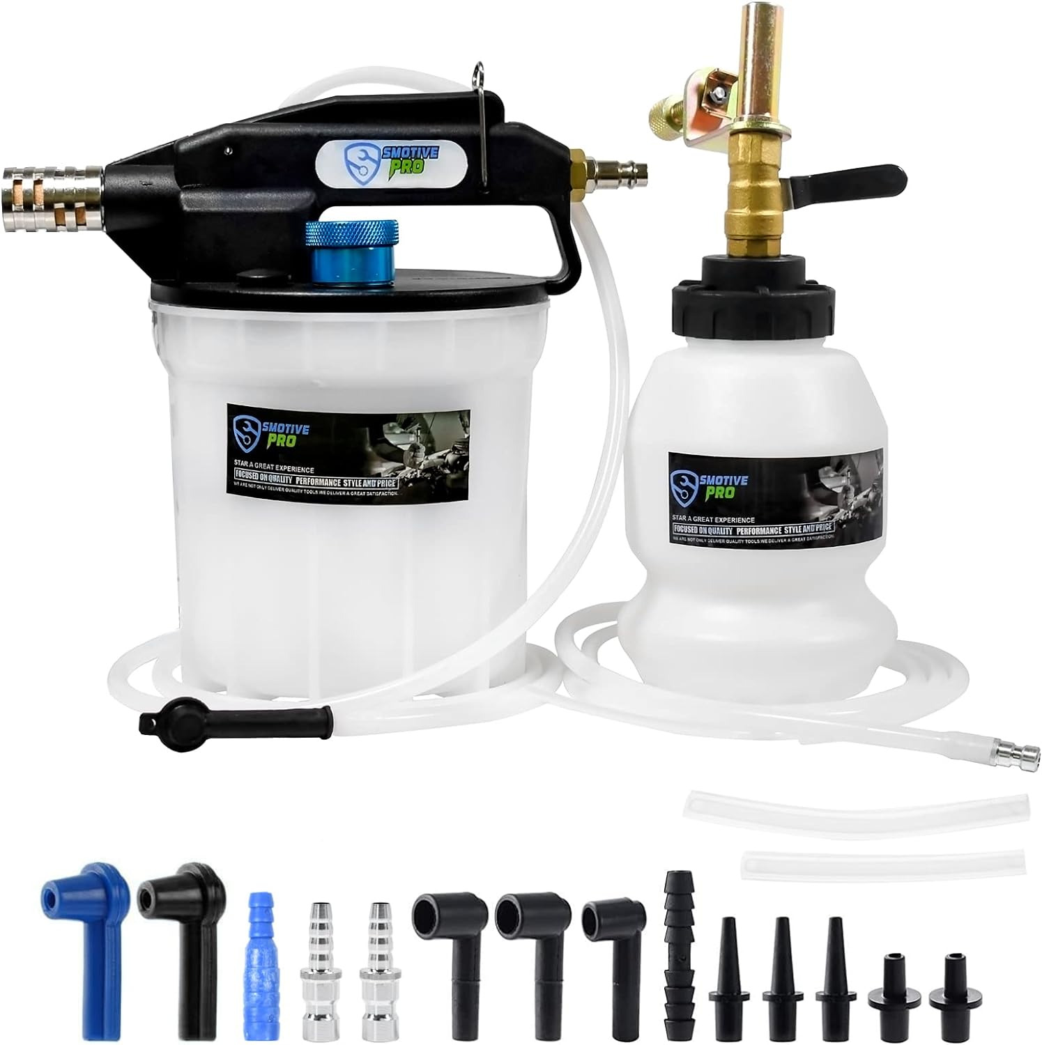 Pneumatic 2L Vacuum Brake Bleeder Fluid Extractor Pump Kit Hands-Free Operation