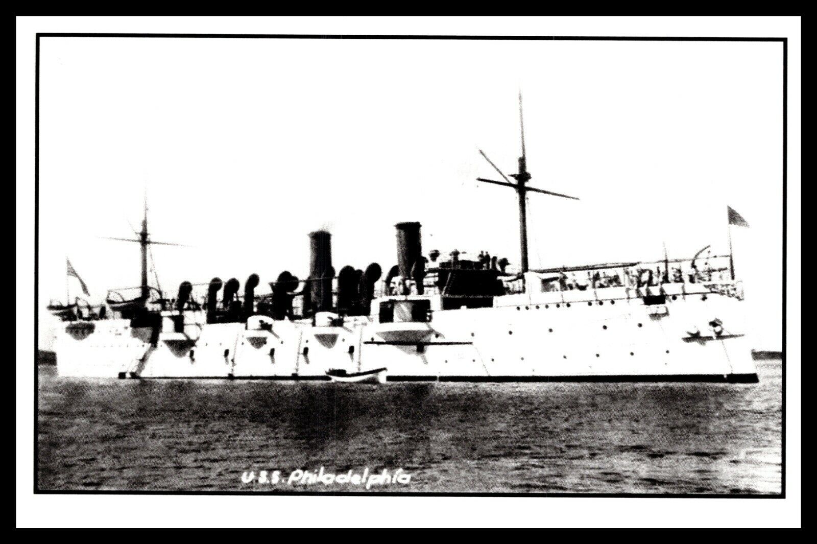 Postcard USS Philadelphia C-4