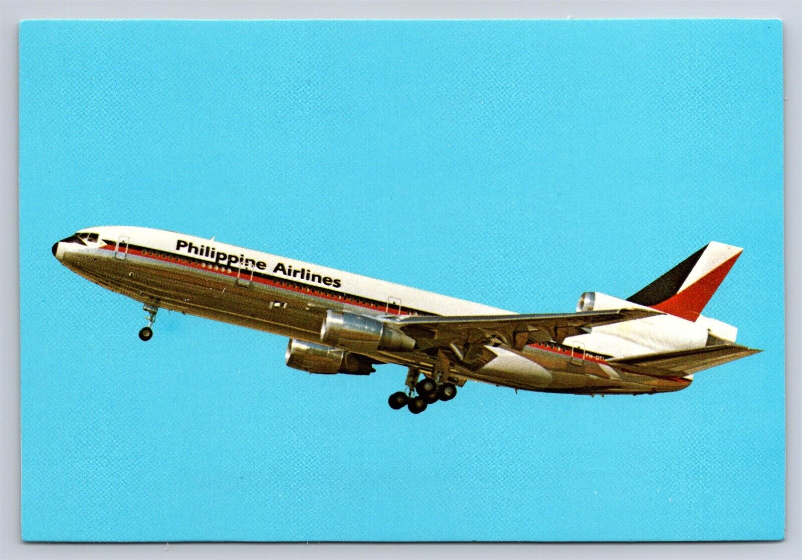 Airplane Postcard Philippine Airways Airlines Douglas DC-10-30 Landing Gear GV23