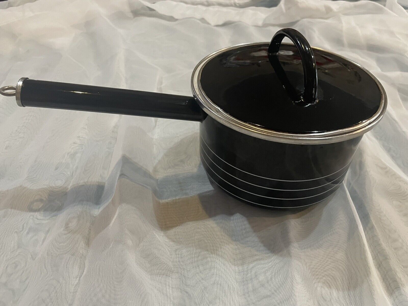 Rare Vintage Copco Sam Lebowitz Black 2QT Pot With Lid Spain