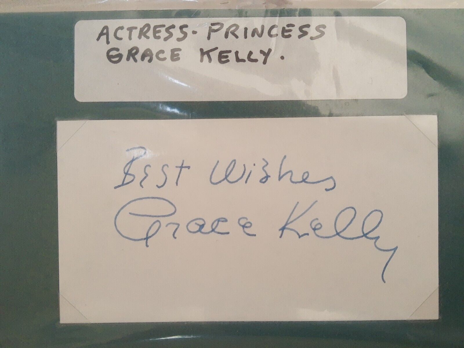 Grace Kelly, Princess Grace of Monaco Autograph with COA