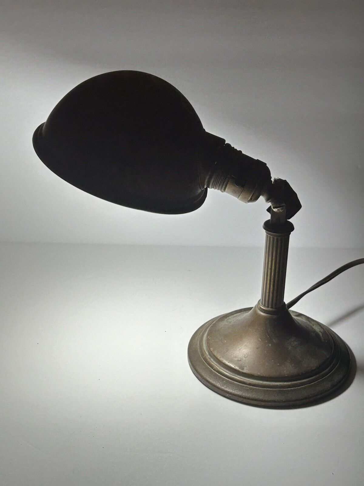 Antique Vintage 1910 Bryant Industrial Gooseneck Table Desk Lamp