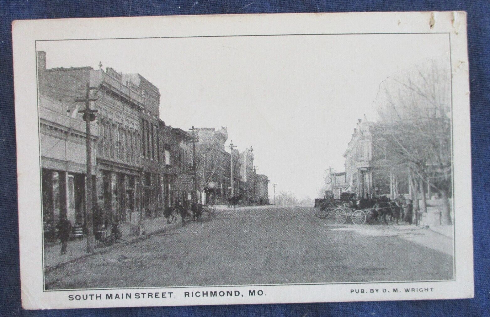 1907 Richmond Missouri South Main Street Postcard & Cancel