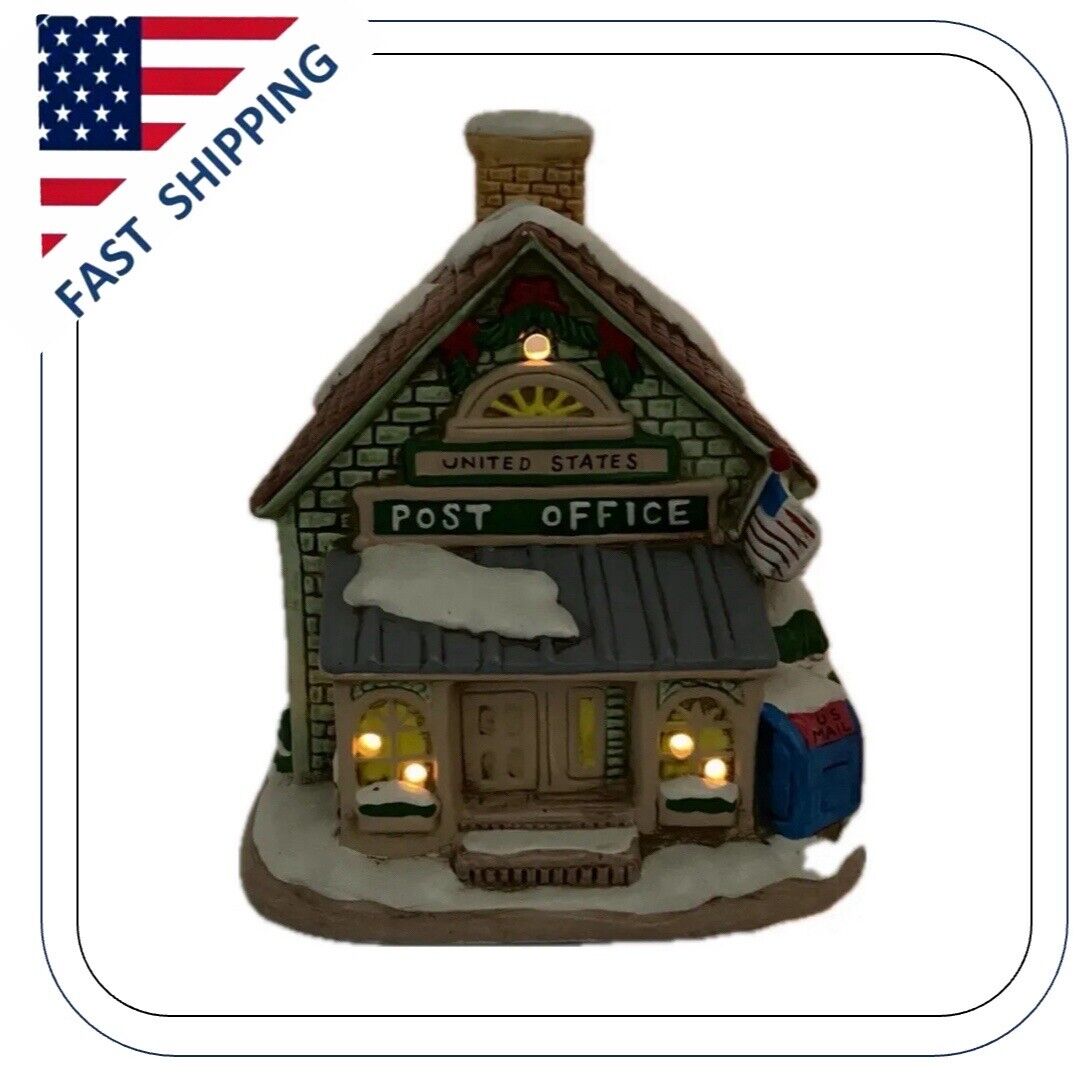 Lefton Colonial Village, TWD06343, Lighted United States Post Office, Porcelain