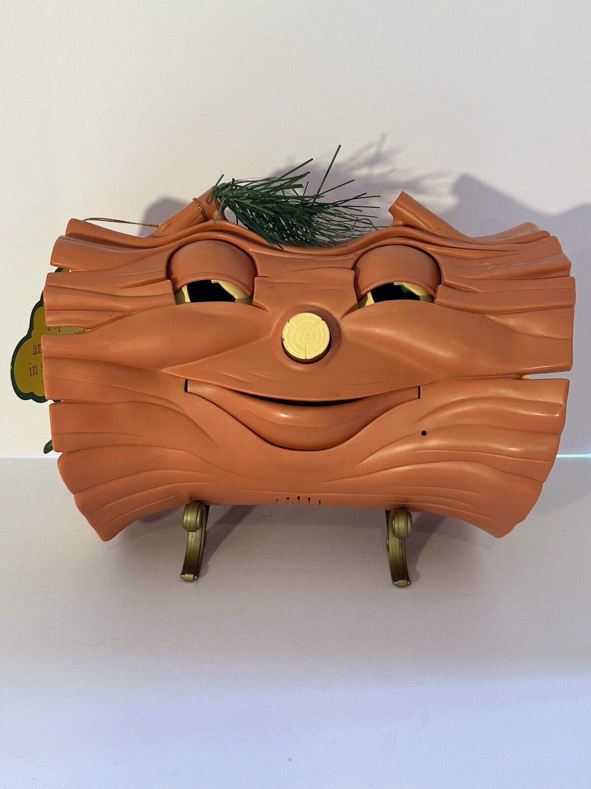 Telco 1999 Animated Motionette Christmas Yule Burner Talking Singing Log