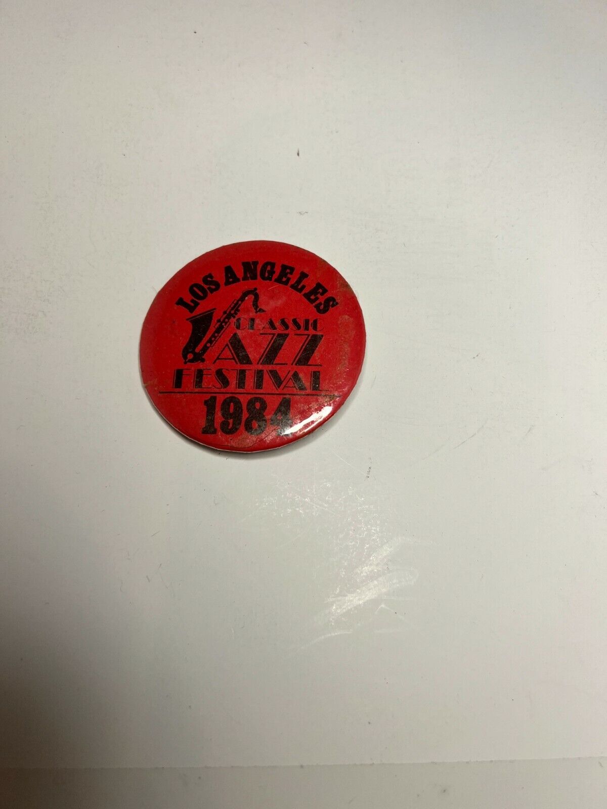 1984 LA Classic Jazz Festival Los Angeles California Vintage Button Pin Pinback