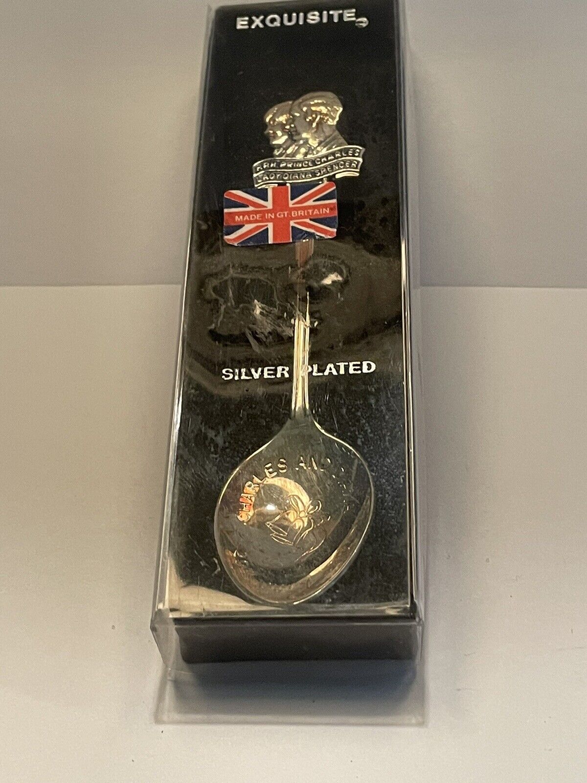 EXQUISITE Silver Played Collector Spoon 1981 Great Britain Charles & Diana