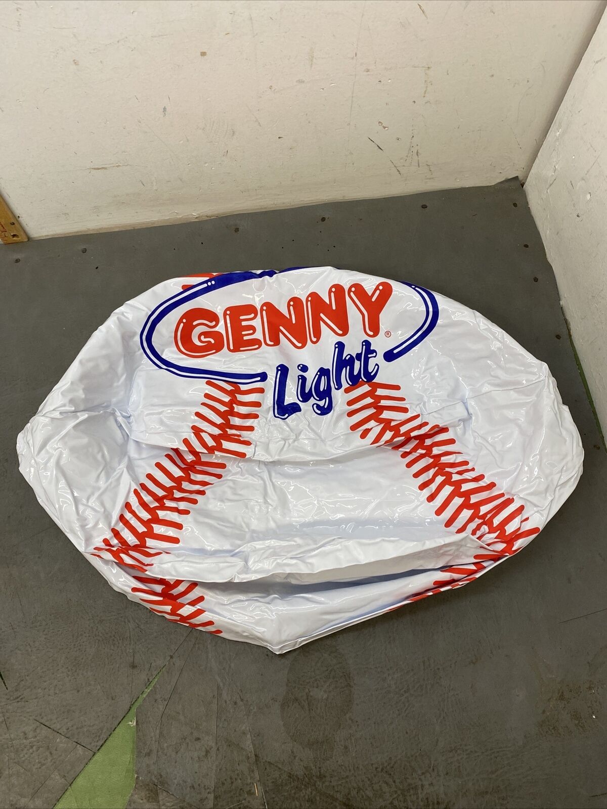 NOS Genny Light Beer Inflatable Baseball Never Used Brand New Bar Promo
