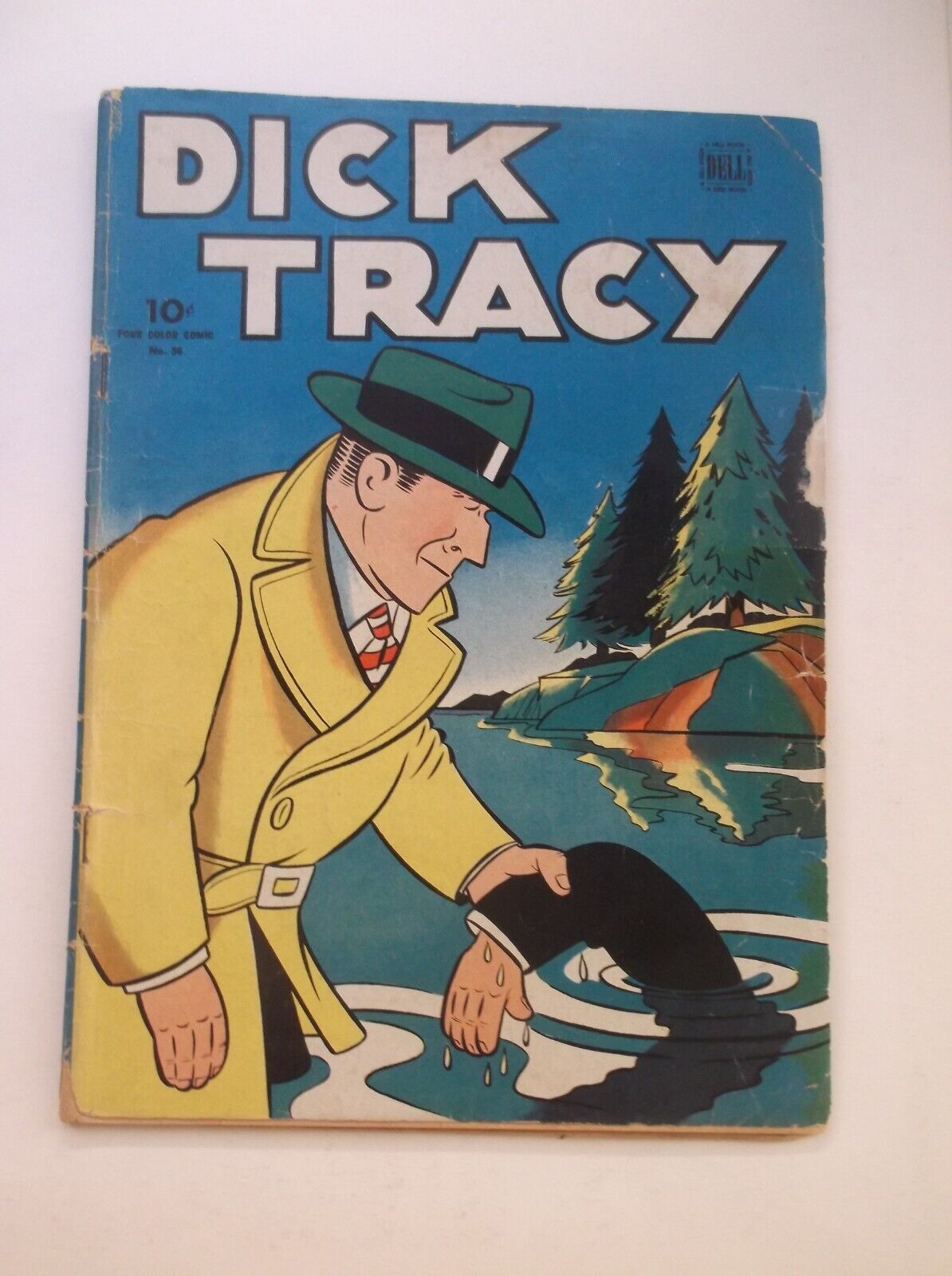 DELL PUBLISHING CO.: FOUR COLOR, DICK TRACY #56, RARE/HTF EARLY GA, 1944, GD+