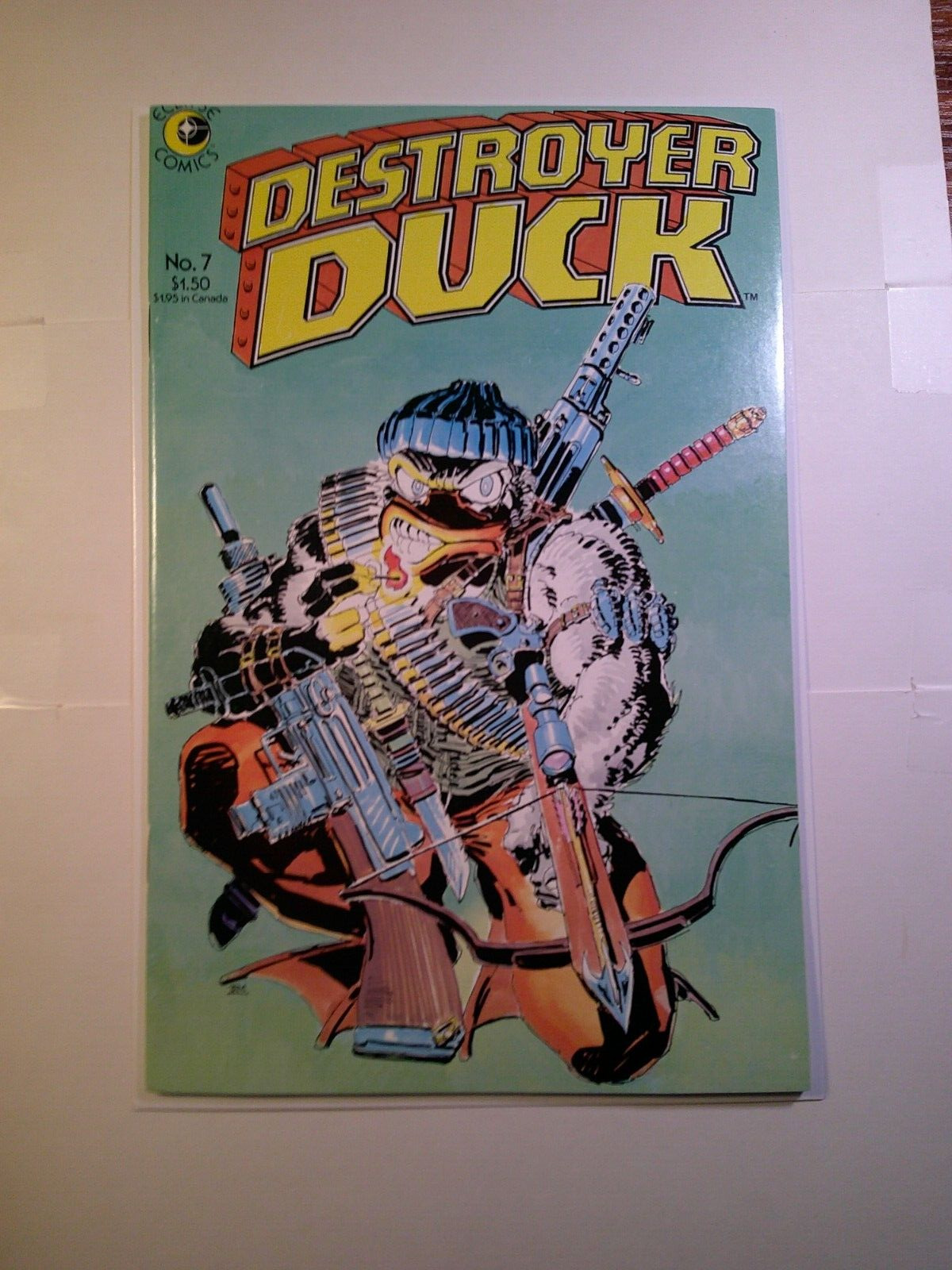 Destroyer Duck #7, Final Issue, Frank Miller Self Homage, VF-