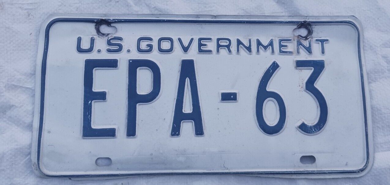 Rare Vintage 1963 EPA Car Tag