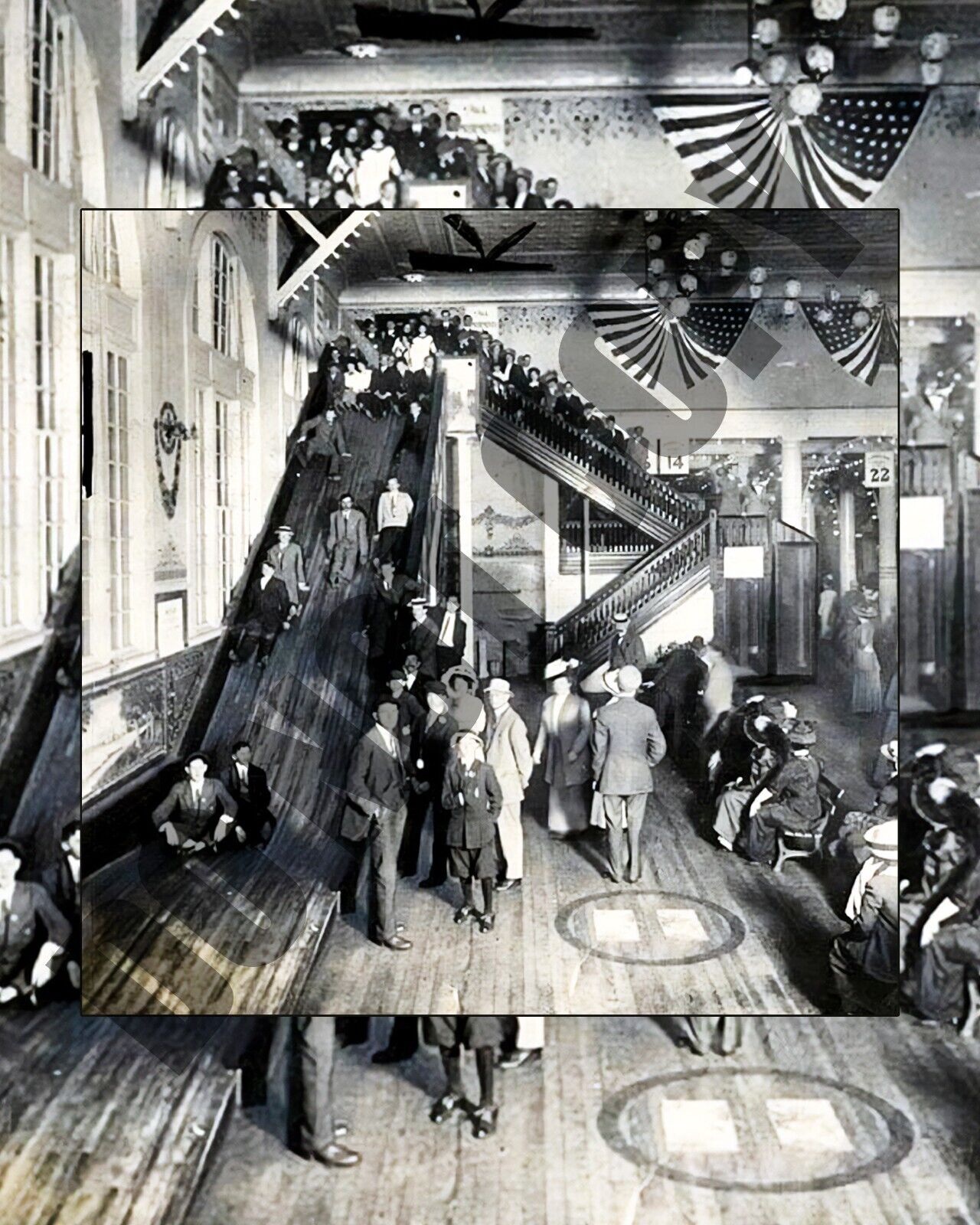 1906 Panama Slide At Coney Island New York City 8x10 Photo