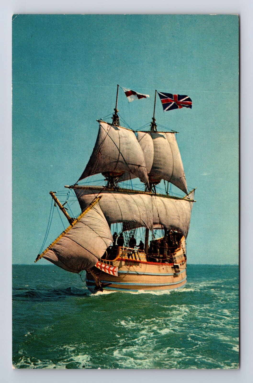 Chesapeake Bay VA-Virginia, Susan Constant under Full Sail, Vintage Postcard