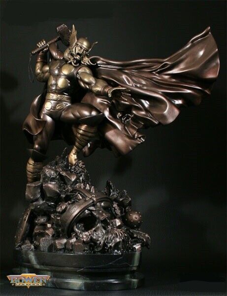 Thor Action Faux Bronze Statue 63/300 Bowen Designs Website Exclusive NEW SEALED