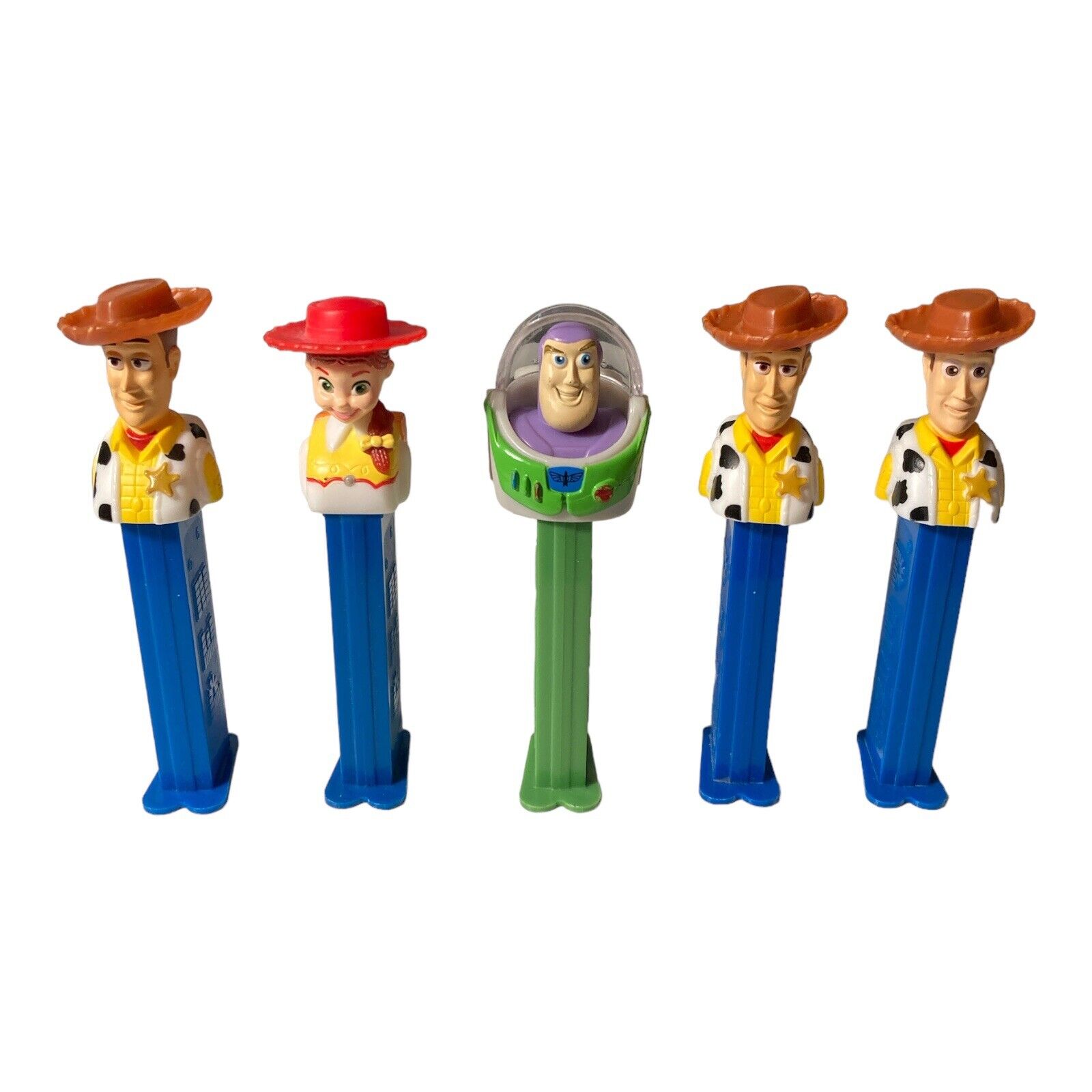 Lot of 5 Disney/Pixar Toy Story Pez Dispensers Woody, Buzz Lightyear, Jesse
