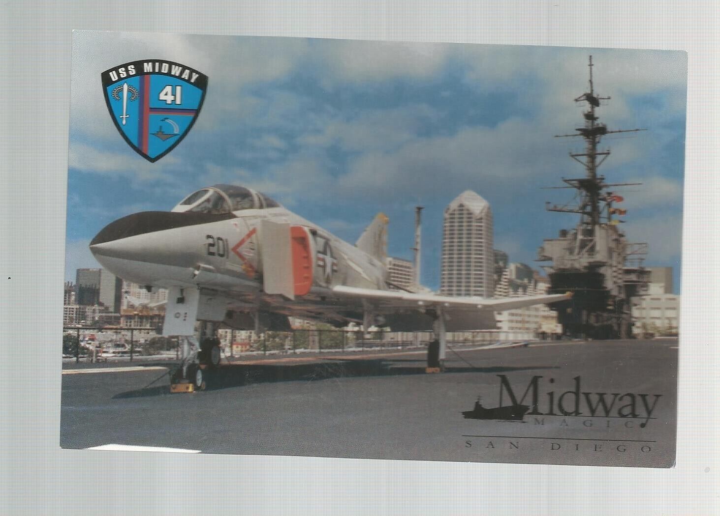 USS MIDWAY CV-41  NAVY PIER SAN DIEGO CA   Postcard