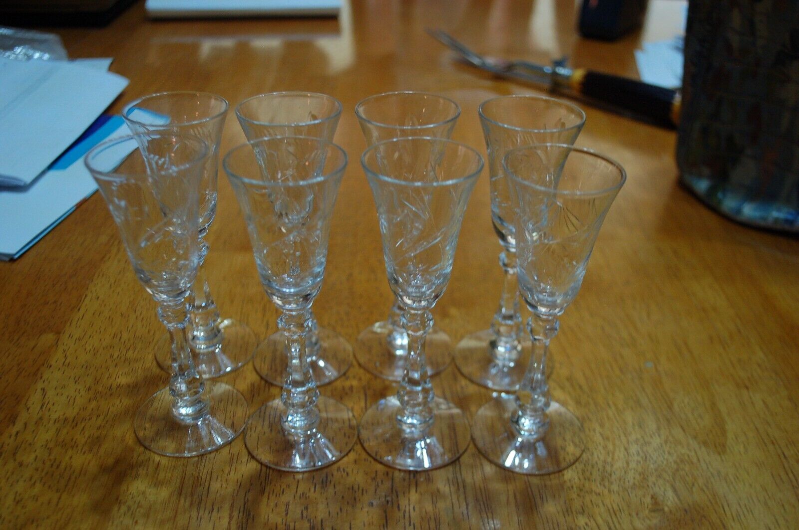 Cambridge Glass Roxbury Stemware 8 cordial glasses