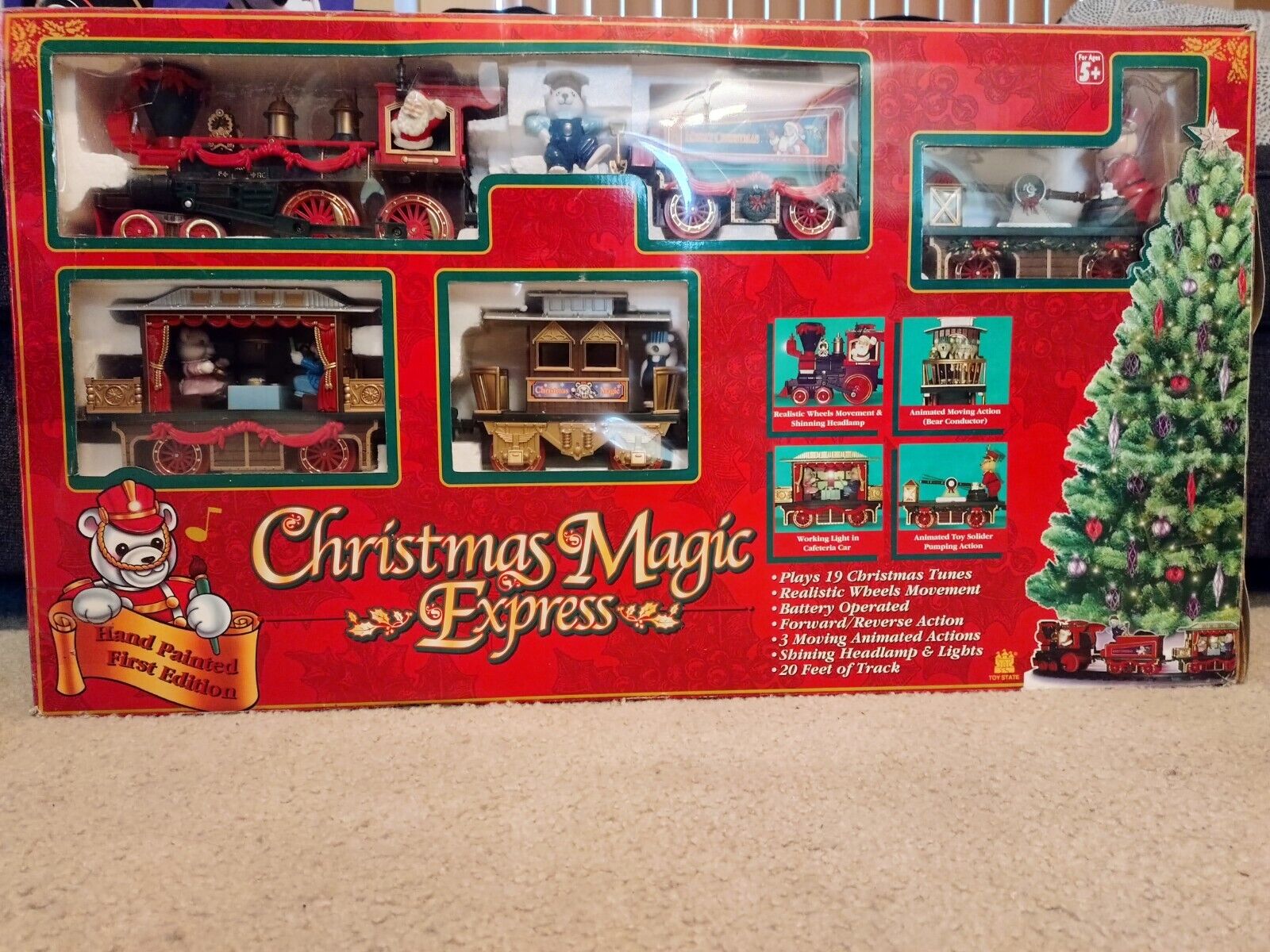 Vintage Christmas Magic Express Train Set 1996 Complete 1st Edition Tested Video