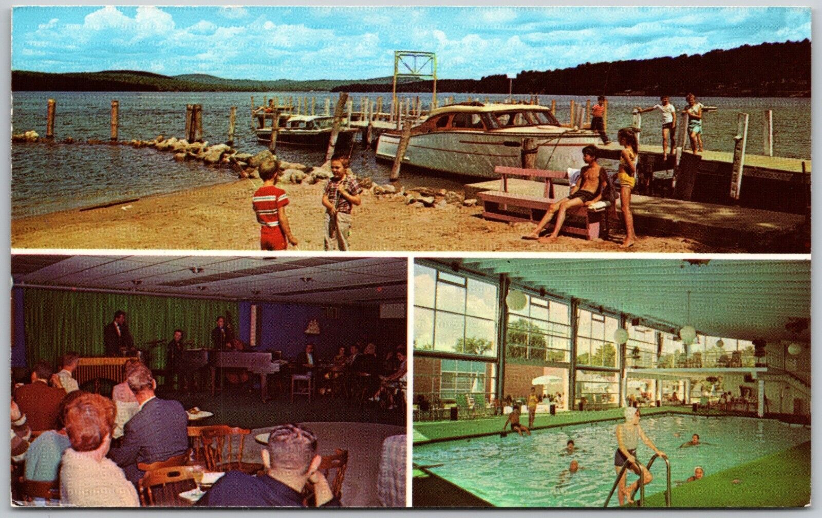 Margate 4-Season Lakefront Resort - Laconia New Hampshire - Postcard 7304