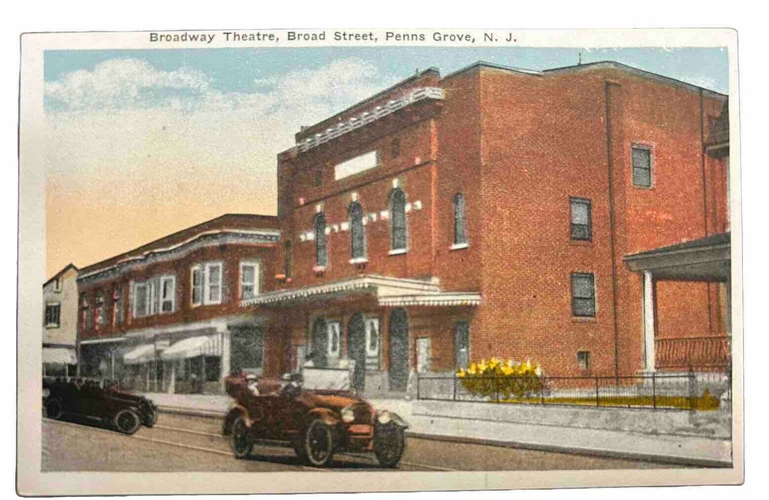 Broadway Theatre Broad Street Penns Grove NJ New Jersey Vintage Postcard