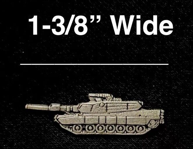M1A1 Abrams Military Tank Pin Lapel 1-3/8” Wide 