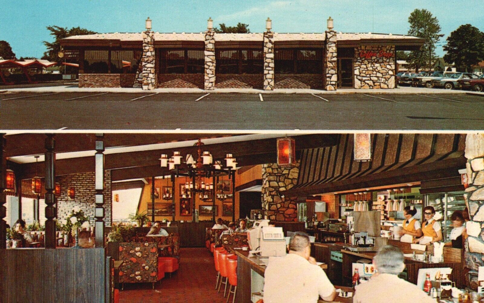 Postcard IL Loves Park Hollywood Dining Centre Chrome Unposted Vintage PC K1563
