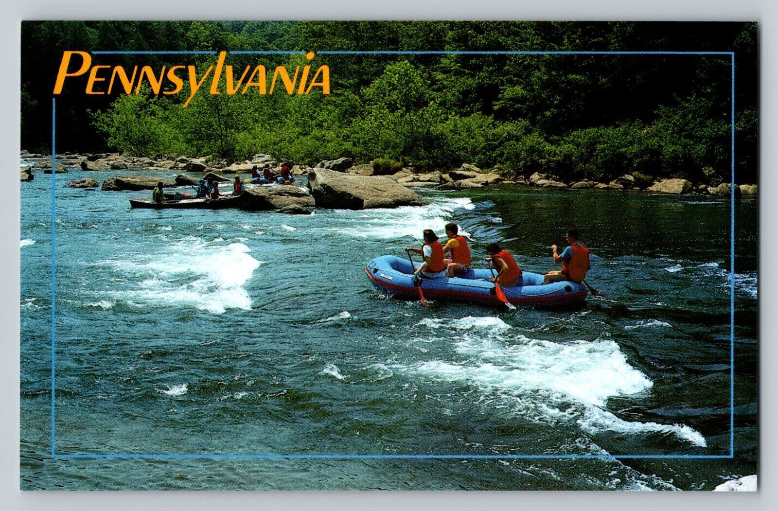 Whitewater Rafting In Ohiopyle, Southwestern Pennsylvania, Unposted Postcard