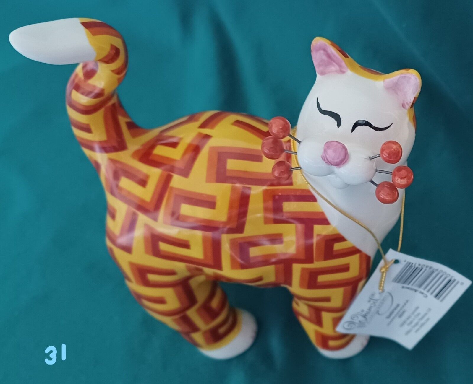 Amy LaCombe WhimsiClay Cat Figurine DELIRIOUS #86041; excellent cond.; tag; box.