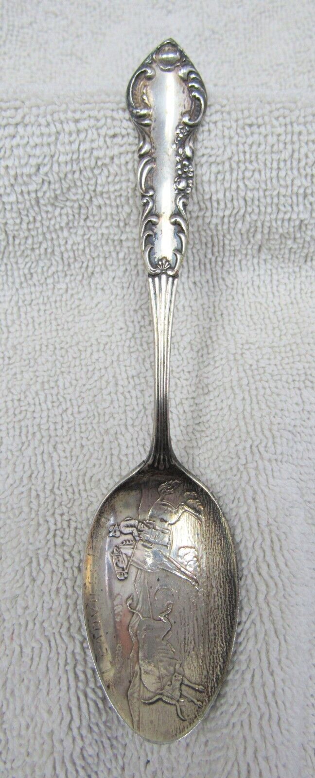 Leadville Colorado Gold Mine Mining Town Sterling Silver Souvenir Spoon