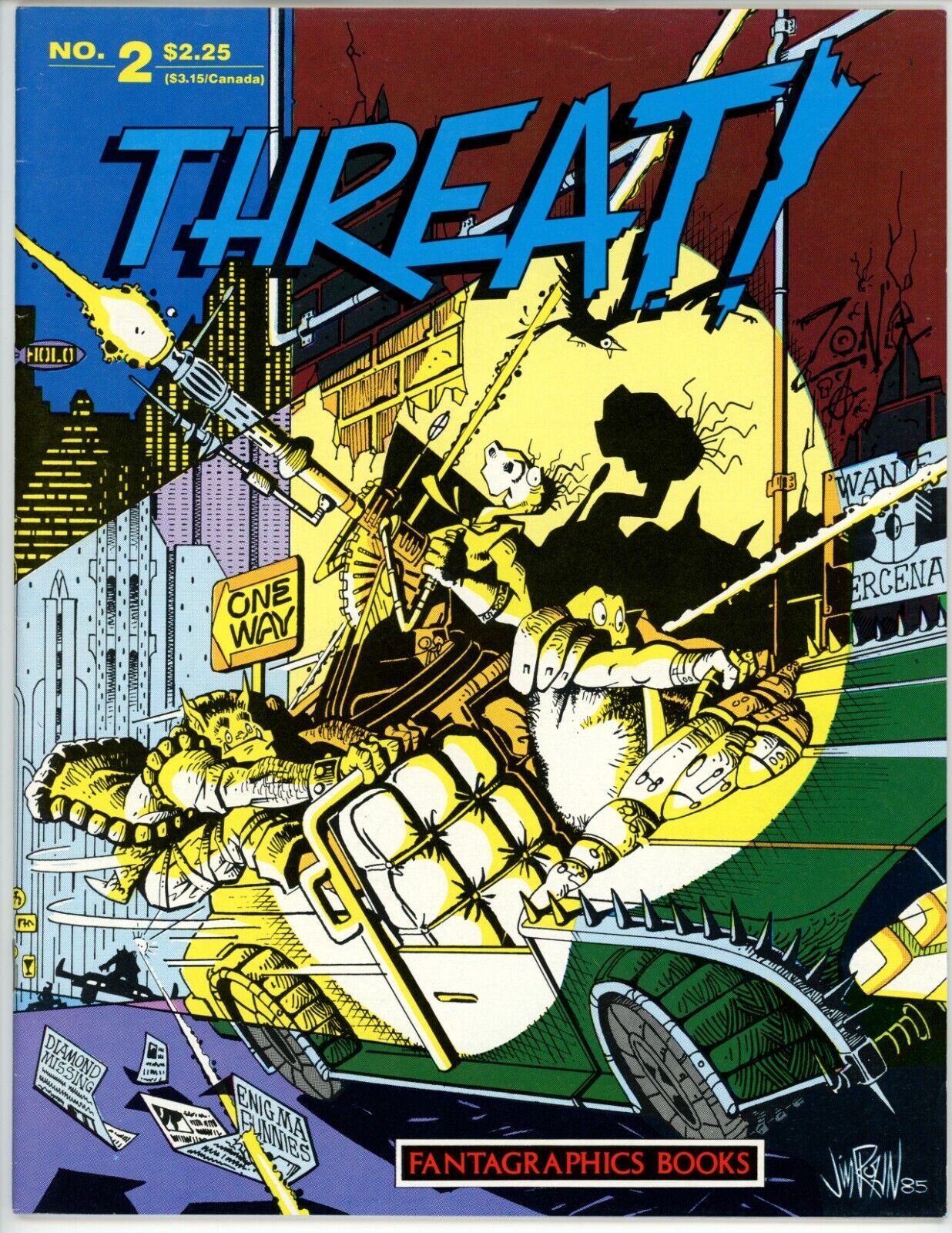 Threat #2 Comic Book 1986 VF Jim Rohn Fantagraphics Magazine Comics