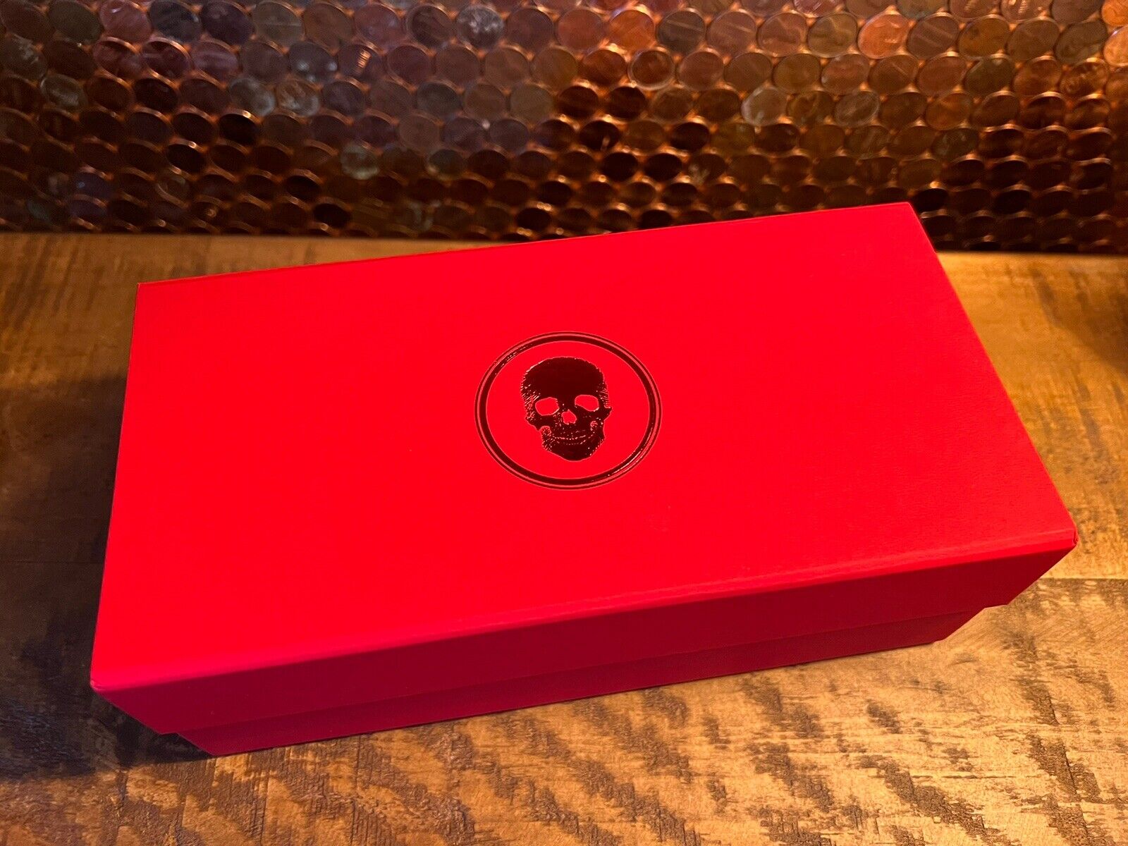 Superior Skull & Bones Brick (Red/Silver) 12 sealed decks by EPCC + Box
