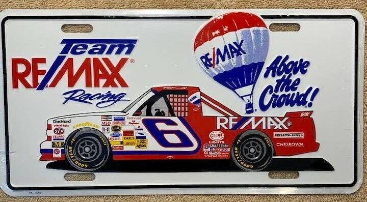 Team Remax Racing License Plate Nascar Winston Cup 6 Truck Series Advertising