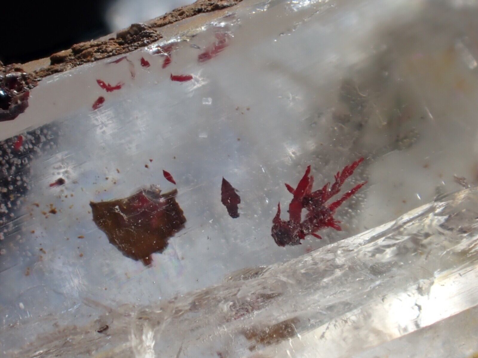 Killer Cinnabar Crystals in Barite Essweiler Rhineland-Palatinate Germany